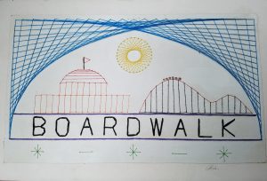 drawing of the boardwalk