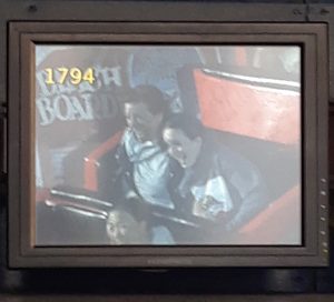 2 passengers riding the giant dipper
