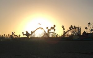 sunset behind the giant dipper