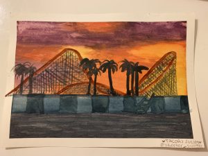 drawing of the sunsetting on the giant dipper