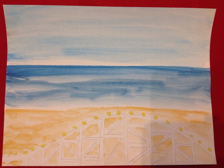 drawing of the beach and the giant dipper