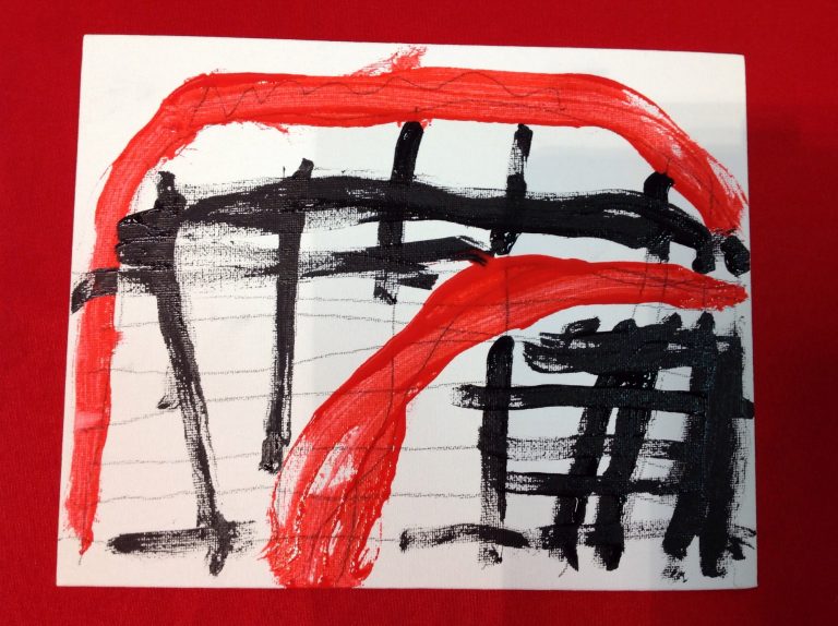 red and black drawing of the giant dipper